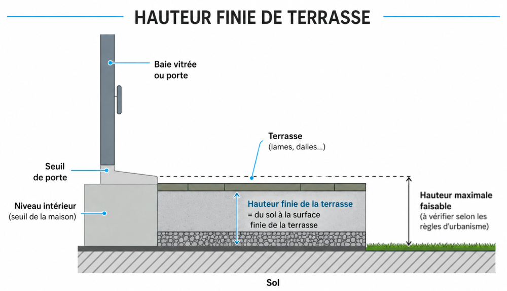 Hauteur terrasse